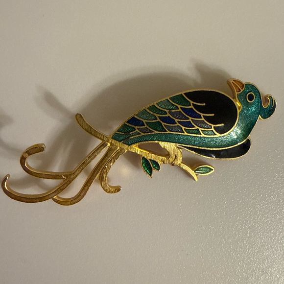 Valentino Women’s  Brooches Enameled Bird Brooch | Boho Vintage Brooches - Picture 8 of 11
